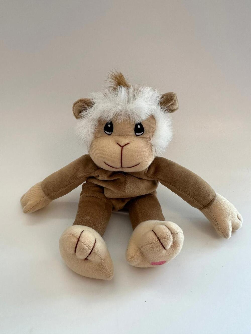 1998 Precious Moments Tender Tails Monkey Plush, Vintage Collectible 8 inch